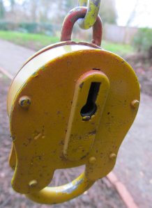 A yellow lock...