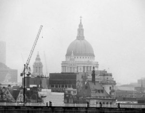 St. Paul's Cathedral, as zoomed in from Hungerford Bridge
