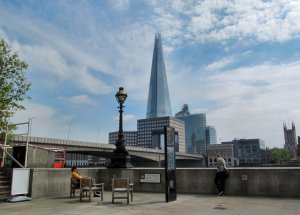 Oystergate Walk, with London Bridge and The Shard beyond
