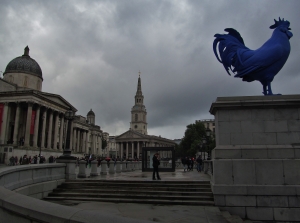 North side, Trafalgar Square, with The National Gallery, St Martin's-in-the-Fields, and the Fourth Plinth...