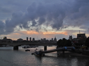 Another view downstream from Hungerford Bridge...